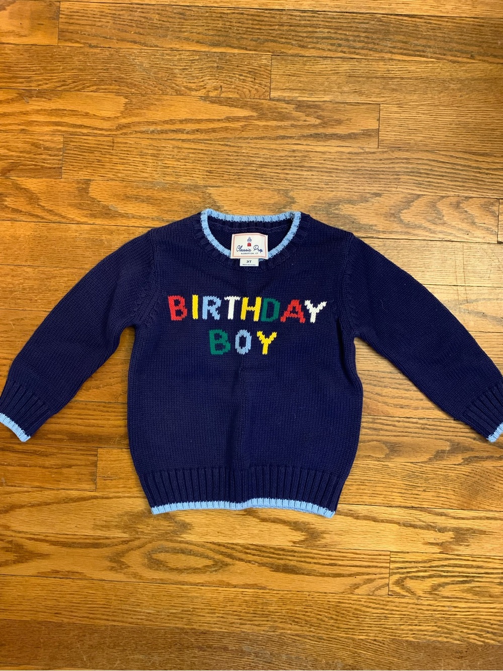 Classic Prep Toddler Birthday Sweater - 3T
